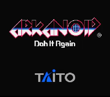 Arkanoid - Doh It Again (Europe) screen shot title